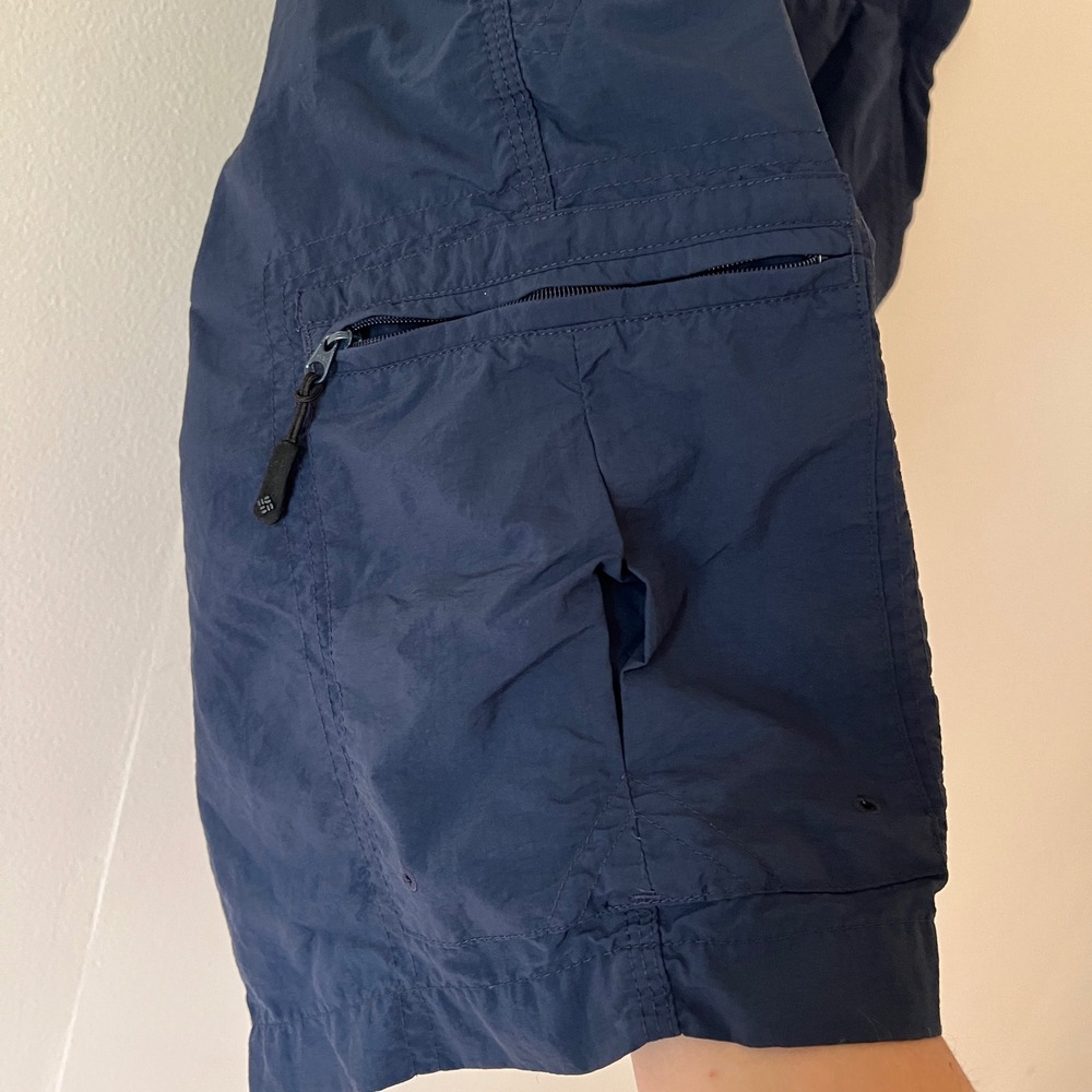 Columbia Mens Packable Cargo Shorts Large 34" Navy Hiking Outdoor Gorp Fishing - Picture 11 of 16